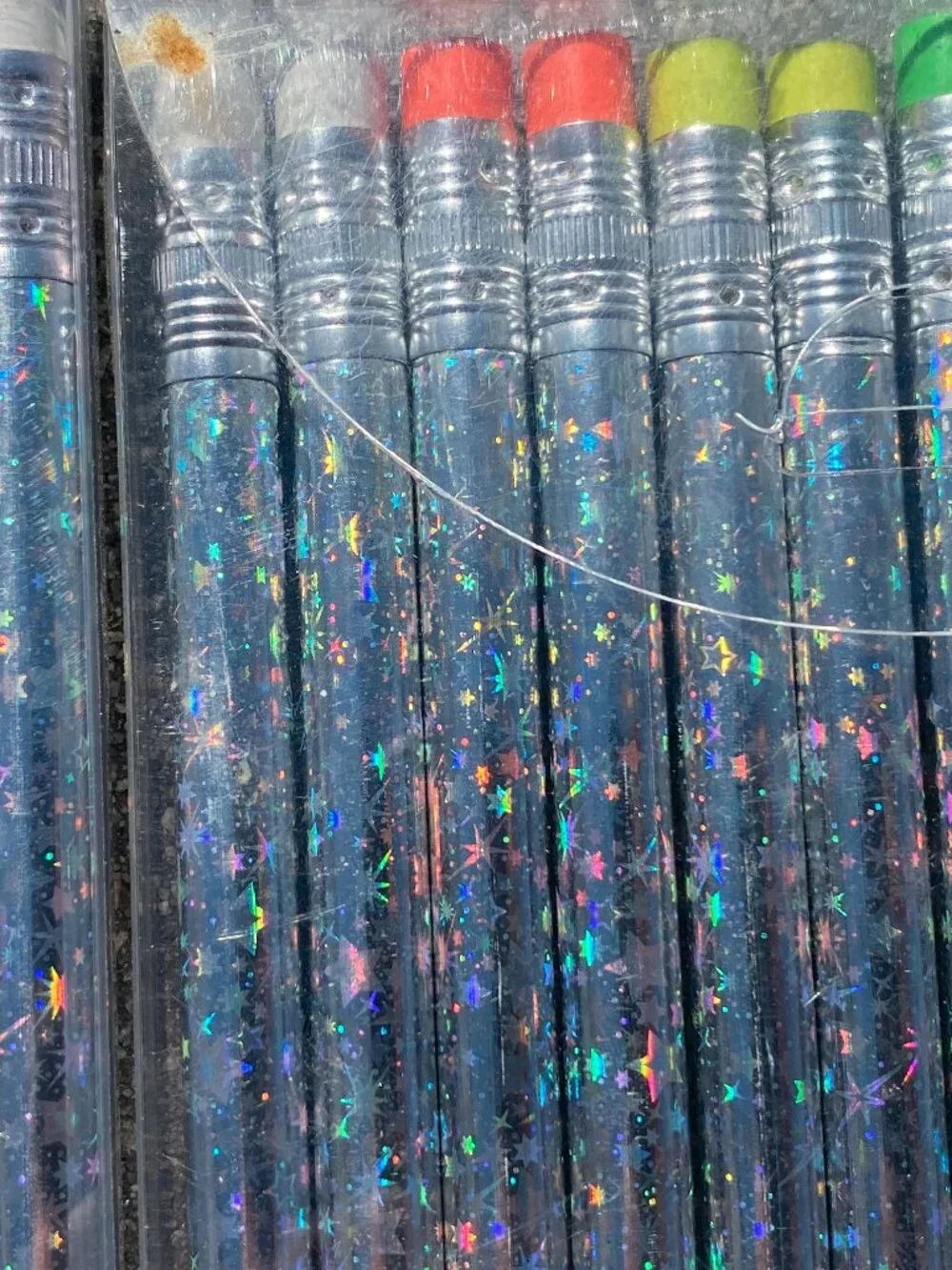 2 pack-12 count each-PenGear- Silver Sparkle Rainbow Pencils-Sharpened-NEW! - Picture 6 of 8